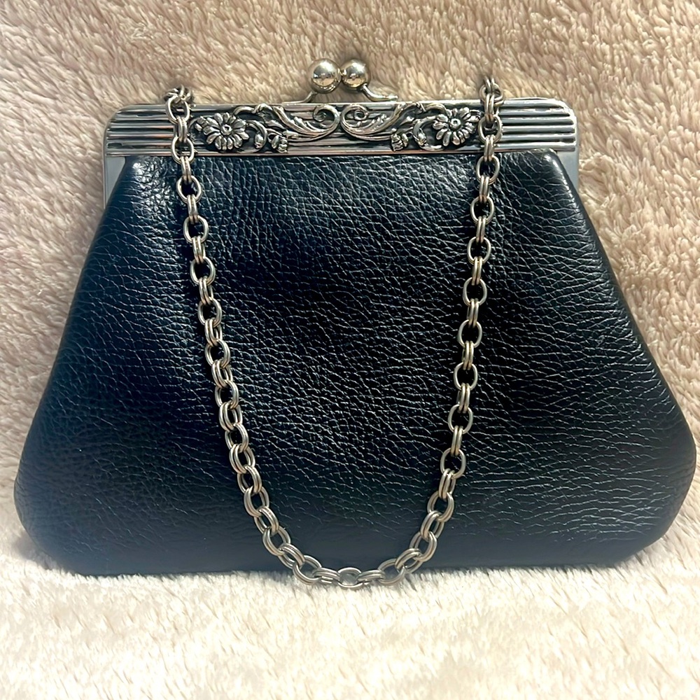SABER 1960’s Kiss lock Leather Purse